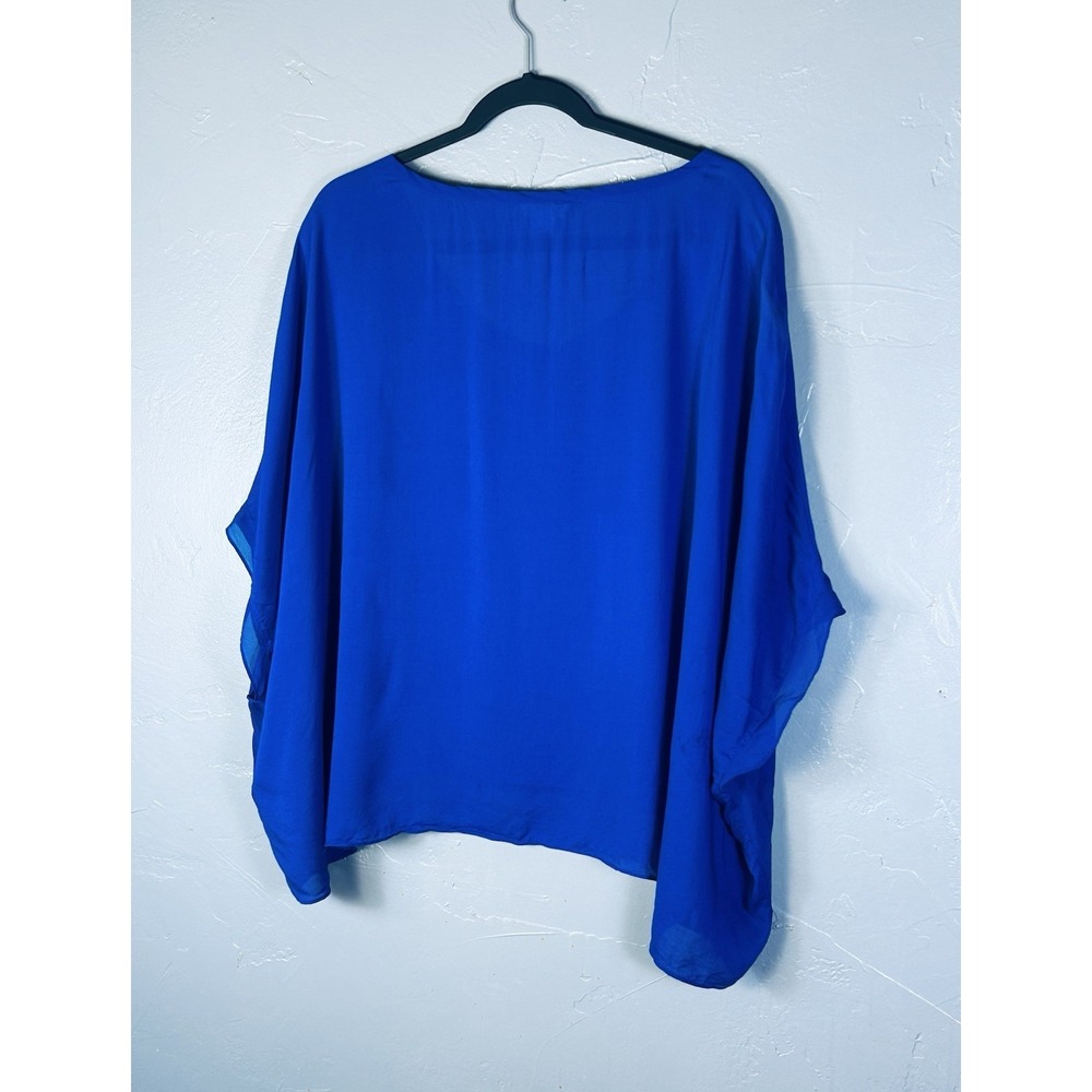 Helmut Women's Batwing Blouse Flowy Lightweight Layer Beach Summer Modest - Picture 4 of 10